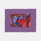 Paars en rood fleece deken (Voorkant (Horizontaal))