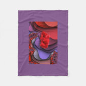 Paars en rood fleece deken (Voorkant)