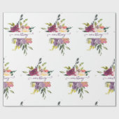 Paars en rood, gepersonaliseerd omslagpapier cadeaupapier (Vlak)