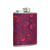 Paars en rood Perzisch Star Mandala Pattern Heupfles (Rechts)