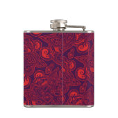 Paars en rood Perzisch Star Mandala Pattern Heupfles (Achterkant)