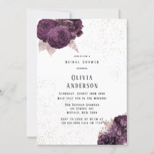 Paars en Roos Gold Peony Glitter Vrijgezellenfeest