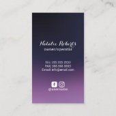 Paars en Roos - goudflesfles Visitekaartje (Achterkant)