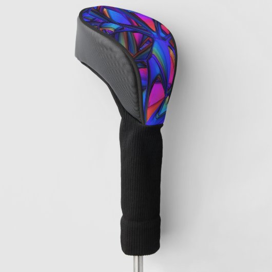 Paars en roze Abstract Golfheadcover (Schuin)