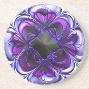 Paars en roze Abstract Onderzetter