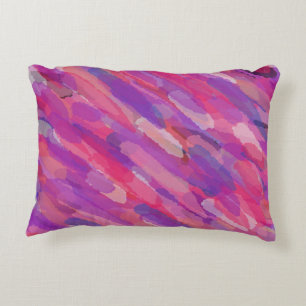 Paars en roze Abstract patroon Accent Kussen