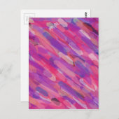 Paars en roze Abstract patroon Briefkaart (Voorkant / Achterkant)