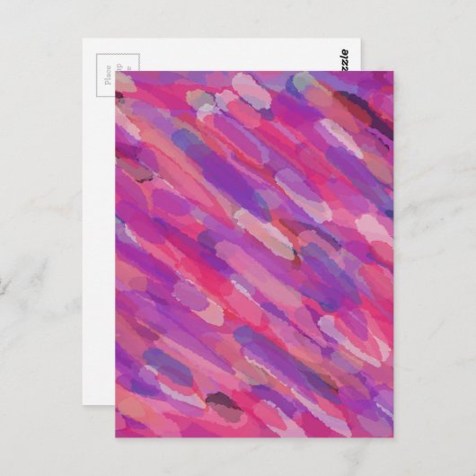 Paars en roze Abstract patroon Briefkaart (Voorkant / Achterkant)