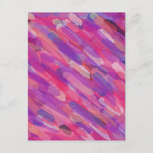 Paars en roze Abstract patroon Briefkaart