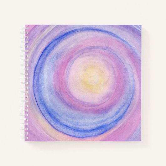 Paars en Roze Abstract Schetsboek Notitieboek (Voorkant)