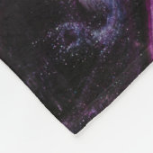Paars en roze abstract schilderij fleece deken (Hoek)