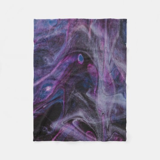 Paars en roze abstract schilderij fleece deken (Voorkant)