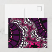 Paars en roze achtervoegsel briefkaart (Voorkant / Achterkant)