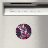Paars en roze achtervoegsel magneet (Insitu (Vaatwasser))