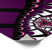 Paars en roze achtervoegsel poster (Hoek)