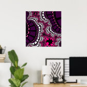 Paars en roze achtervoegsel poster (Thuiskantoor)