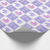  Paars- en roze Baby-stapelpapier Cadeaupapier (Hoek)