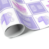 Paars- en roze Baby-stapelpapier Cadeaupapier (Rol Hoek)