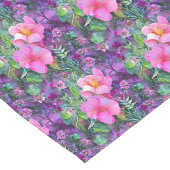 Paars en roze botanisch floraalpatroon lange tafelloper (Hoek)