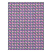 Paars en roze botanisch floraalpatroon tafelkleed (Voorkant)