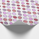 Paars en Roze Crazy Spots Patroon Cadeaupapier (Hoek)
