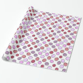 Paars en Roze Crazy Spots Patroon Cadeaupapier (Uitgerold)