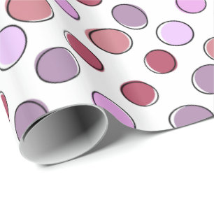 Paars en Roze Crazy Spots Patroon Cadeaupapier