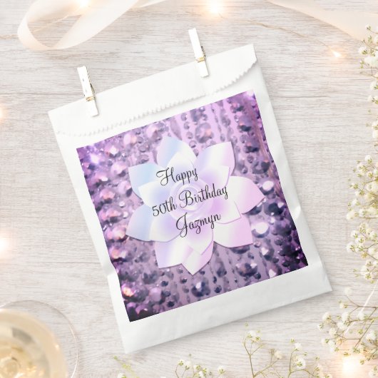 Paars en roze Elegant bedacht dag-avor-tas Bedankzakje (Geknipt)