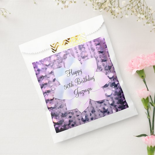 Paars en roze Elegant bedacht dag-avor-tas Bedankzakje (Gezegeld)