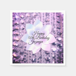 Paars en roze elegant en bekleed servet