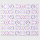  Paars en roze Flamingo Kalikimaka Kerstmis Cadeaupapier (Vlak)