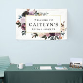 Paars en Roze Floral Vrijgezellenfeest Welkom Spandoek (Beurs)