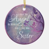 Paars en Roze Galaxy Gepersonaliseerde Memorial Ce Keramisch Ornament (Voorkant)