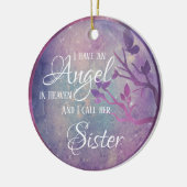 Paars en Roze Galaxy Gepersonaliseerde Memorial Ce Keramisch Ornament (Links)