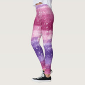 Paars en roze gespikkeld  leggings (Links)