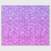 Paars en roze glitterpatroon cadeaupapier (Vlak)