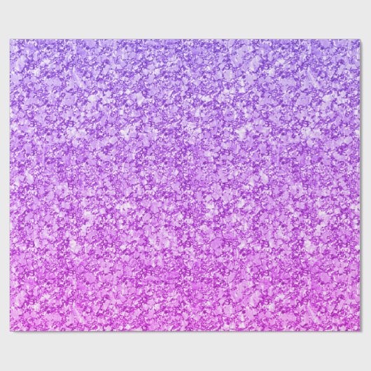 Paars en roze glitterpatroon cadeaupapier (Vlak)