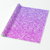 Paars en roze glitterpatroon cadeaupapier (Uitgerold)