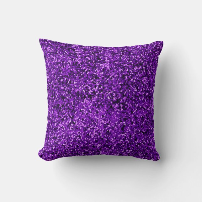 Paars en Roze Glitters Kussen (Voorkant)
