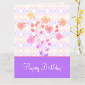 Paars en roze kaart (Gele Bloem)