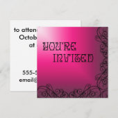 Paars en roze met zwarte rils kaart (Voorkant / Achterkant)