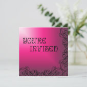 Paars en roze met zwarte rils kaart (Staand voorkant)