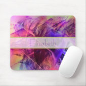 Paars en Roze Modern Abstract Fractal Design Muismat (Met muis)