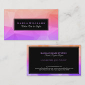 Paars en roze octagonaal modern geometrisch patroo visitekaartje (Voorkant / Achterkant)