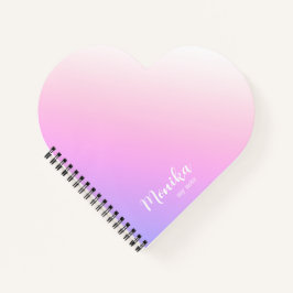 Paars en roze ombre ontwerp notitieboek