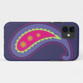 Paars en Roze Paisley Case-Mate iPhone Case (Achterkant (horizontaal))