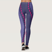 Paars en Roze Paisley Leggings (Achterkant)