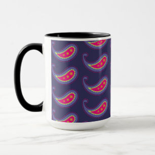 Paars en Roze Paisley Mok