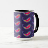 Paars en Roze Paisley Mok (Voorkant rechts)