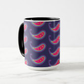 Paars en Roze Paisley Mok (Voorkant links)